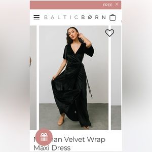 Baltic Born Black Velvet Meghan Dress